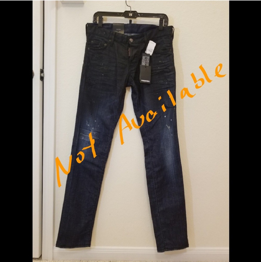 NWT Dsquared2 Slim Distressed Dark Washing Jeans
